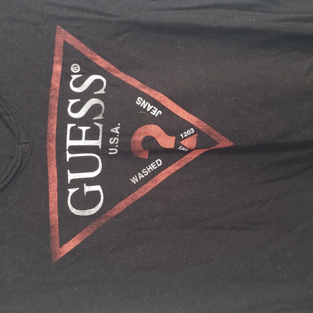 GUESS Black Vintage Women's Top - SZ M - Picture 3 of 9